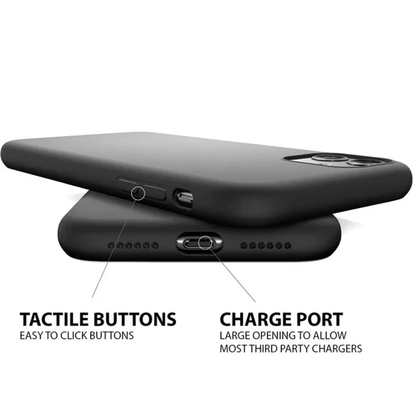 NEW, iPhone 11 Case, Ultra Thin, Matte Black, Minimalist Phone Case - Picture 2 of 4